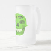 ハロウィーングリーンスカルパーティーマグ フロストグラスビールジョッキ (正面右)
