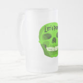 ハロウィーングリーンスカルパーティーマグ フロストグラスビールジョッキ (正面左)