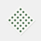 ハロウィーングリーン水玉模様アイ スタンダードカクテルナプキン (角)