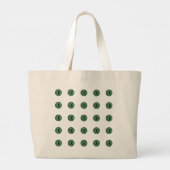 ハロウィーングリーン水玉模様アイ ラージトートバッグ (裏面)