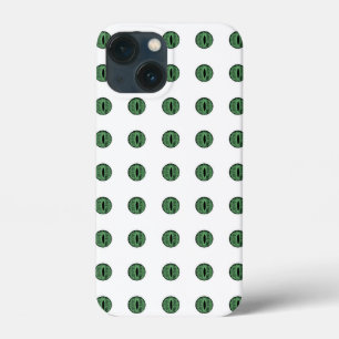 ハロウィーングリーン水玉模様アイ iPhone 13 MINIケース