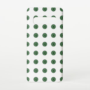 ハロウィーングリーン水玉模様アイ SAMSUNG GALAXY S10ケース