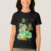 ハロウィーングリーン深いシー幽霊png、トレンディー トライブレンドＴシャツ (正面)