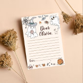 ハロウィーングルービーかわいい幽霊時間カプセルノートメイスン サンキューカード