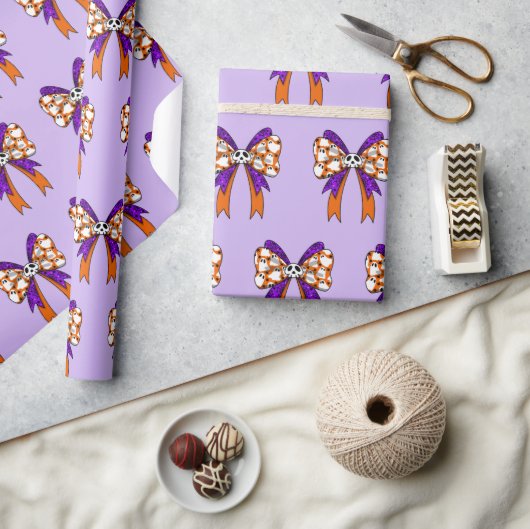 ハロウィーングルービーブー幽霊とスカル ラッピングペーパー (クラフト)