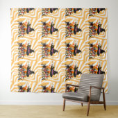 ハロウィーングルービーレトロ タペストリー (インサイチュ(横))