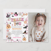 ハロウィーングルービー幽霊誕生日 サンキューカード (正面)