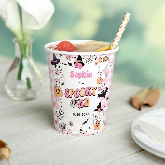 ハロウィーングルービー幽霊1st誕生日 紙コップ