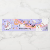 ハロウィーングルーヴィキュート幽霊誕生日パーティー ペットボトルラベル (シングルラベル)