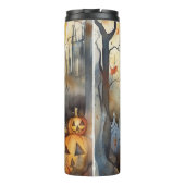 ハロウィーングレイハウンドとカボチャ怖い タンブラー (裏面)