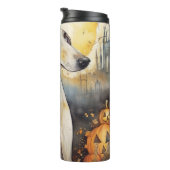 ハロウィーングレイハウンドとカボチャ怖い タンブラー (回転右)