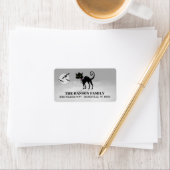 ハロウィーングレー住所 シールブラックキャット ラベル (インサイチュ)