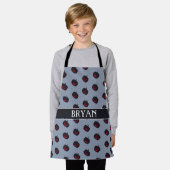 ハロウィーングレー黒パタミニマルーン エプロン (着用した状態)