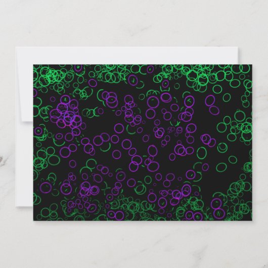 ハロウィーングローローラースケートスケートで滑る誕生日パーティー 招待状 (裏面)