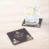 ハロウィーングースグレイ子供の誕生日衣装パーティー スクエアペーパーコースター (インサイチュ)