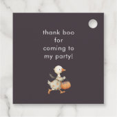 ハロウィーングースグレイ子供の誕生日衣装パーティー フェイバータグ (裏面)