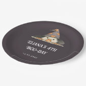 ハロウィーングースグレイ子供の誕生日衣装パーティー ペーパープレート (アングル)