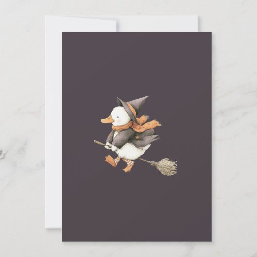 ハロウィーングースグレイ子供の誕生日衣装パーティー 招待状 (裏面)