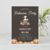 ハロウィーングース子供の誕生日パンプキ飾ンズ 招待状 (スタンド正面)