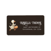 ハロウィーングース子供の誕生日パーティー差出人住所 ラベル (正面)