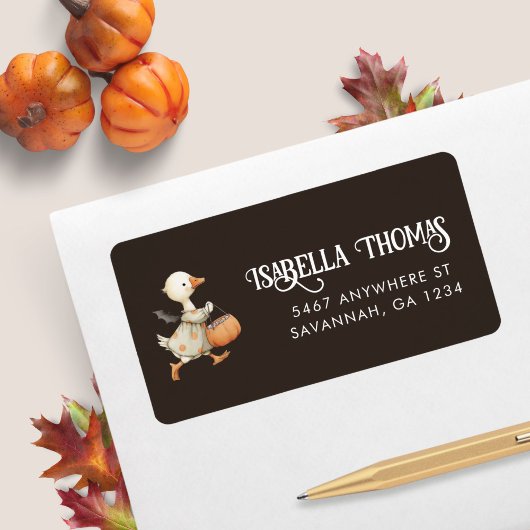 ハロウィーングース子供の誕生日パーティー差出人住所 ラベル