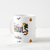 ハロウィーングールグラフィカル名マグカップfor Friends コーヒーマグカップ (正面左)