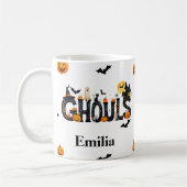 ハロウィーングールグラフィカル名マグカップfor Friends コーヒーマグカップ (左)