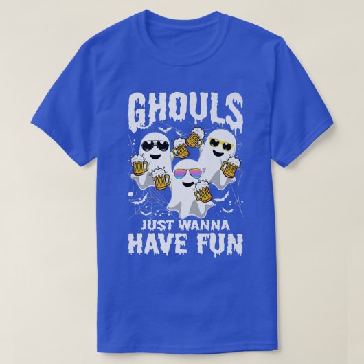 ハロウィーングールズジャストウィーンおもしろい幽霊たちレイジーC Tシャツ (デザイン正面)