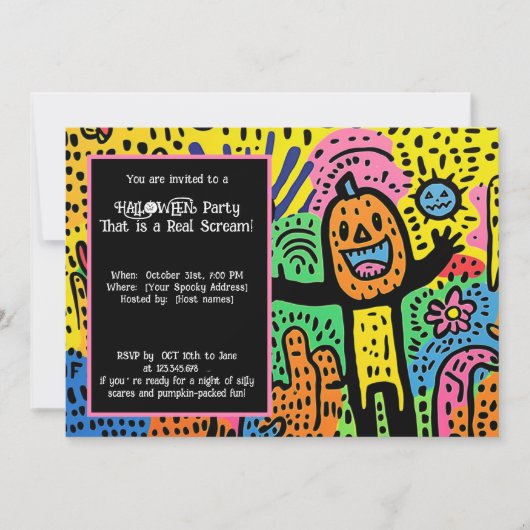 ハロウィーングールドゥードルバガンザ 招待状 (正面)