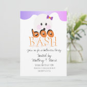 ハロウィーングール幽霊パーティーブバッシュ招待状 招待状 (スタンド正面)