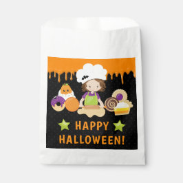 ハロウィーンケーキとベーキングブルネットガール フェイバーバッグ