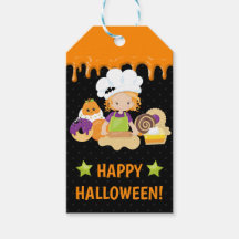 ハロウィーンケーキとベーキング赤毛ガール