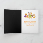 ハロウィーンケーキベーキングレッドヘッドハッピーバースデー カード (内部)