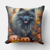 ハロウィーンケースホンドカボチャ怖い クッション (正面)