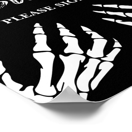 ハロウィーンゲストブックベビーシャワーゲームポスター ポスター (角)