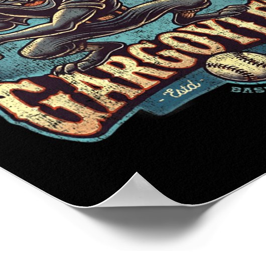 ハロウィーンゲットシルバーグガーゴイルズマイナーリーグベースバ ポスター (角)