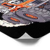 ハロウィーンゲーマースケルトンゾンビモンスタートラックボーイズ ポスター (角)