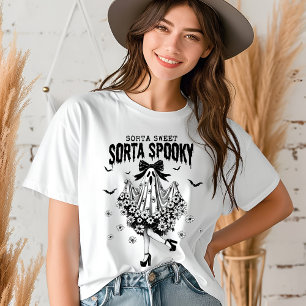 ハロウィーンコケットおもしろい不気味幽霊 トライブレンドTシャツ