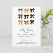 ハロウィーンコケットが可愛いベイビーシャワーを弓 招待状 (スタンド正面)