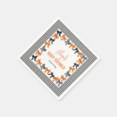 ハロウィーンコケットブラック | オレンジボウズ赤ちゃんシャワー スタンダードカクテルナプキン (角)