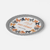 ハロウィーンコケットブラック | オレンジボウズ赤ちゃんシャワー ペーパープレート (アングル)