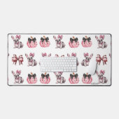 ハロウィーンコケットブルドッグボウ デスクマット (キーボード&マウス)