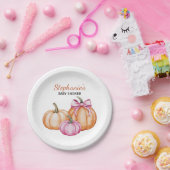 ハロウィーンコケットボウカボチャ不気味ベビーシャワー ペーパープレート (パーティー)