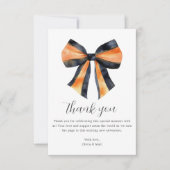 ハロウィーンコケットボウベイビーシャワーサンキューカード サンキューカード (正面)