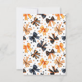 ハロウィーンコケットボウベイビーシャワーサンキューカード サンキューカード (裏面)