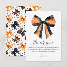 ハロウィーンコケットボウベイビーシャワーサンキューカード サンキューカード