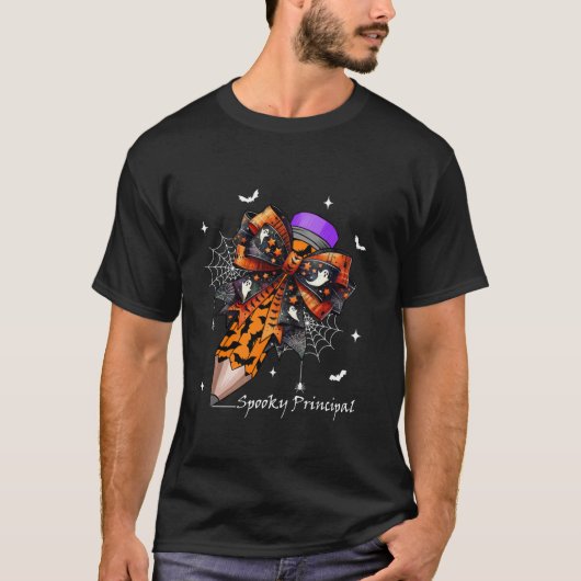 ハロウィーンコケットボーペンシル不気味校長 Tシャツ (正面)