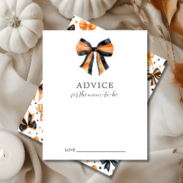 ハロウィーンコケット弓ベビーシャワーアドバイスシート