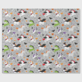 ハロウィーンコスチュームの可愛いユニコーン ラッピングペーパー (フラット)