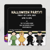 ハロウィーンコスチュームキッドハローウィンパーティ招待状 招待状 (正面/裏面)
